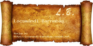 Locsmándi Barnabás névjegykártya